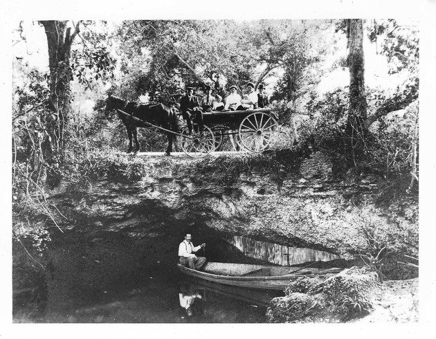 Carriage and Canoe On Natural Arch Creek Bridge