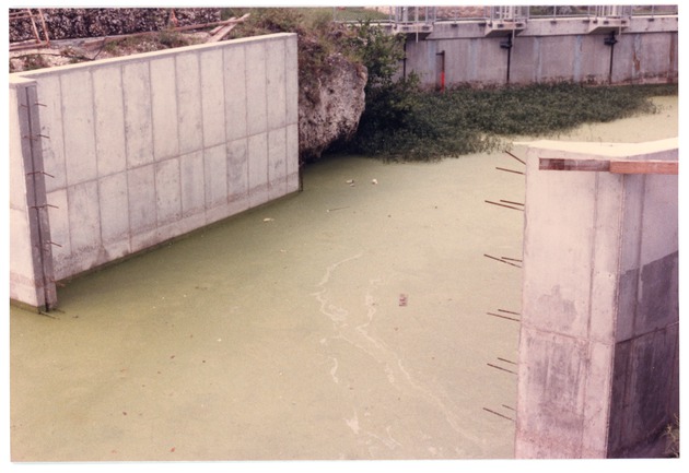 Bridge Footings with 135th Street dam in the background