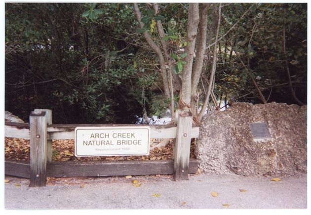 Arch Creek Natural Bridge Sign