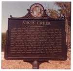 U.S. Historical Association sign for Arch Creek