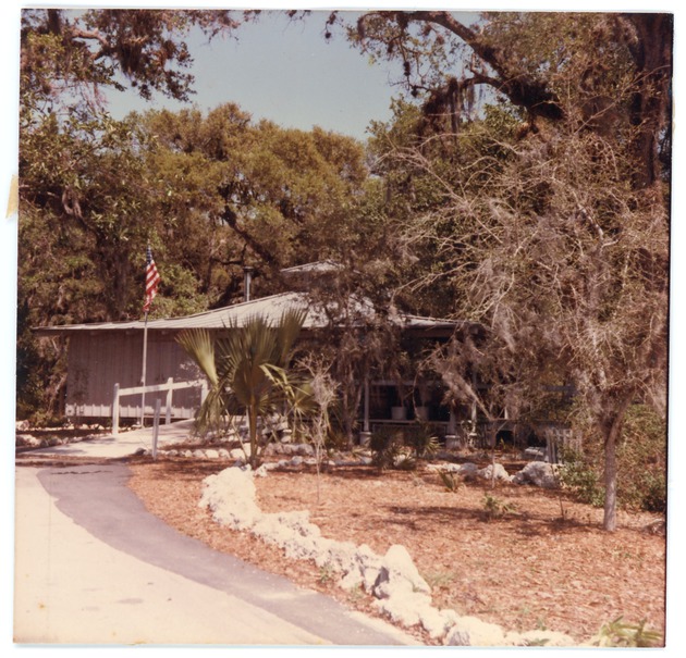 Arch Creek Park Museum building viewed from old bridge site