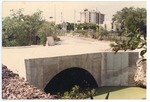 [1986-08] Recently constructed concrete bridge over the Arch Creek facing NE 135th Street