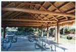 Interior of large chickee at north end of the Arch Creek Park