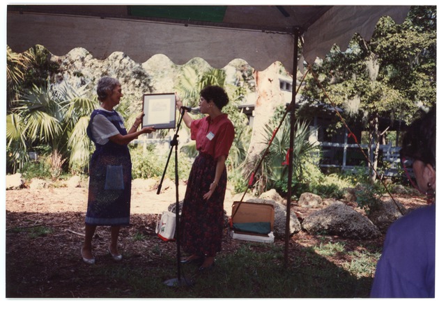 Carole Helene and Brenda Marshall at Event in Arch Creek Park, January 1993