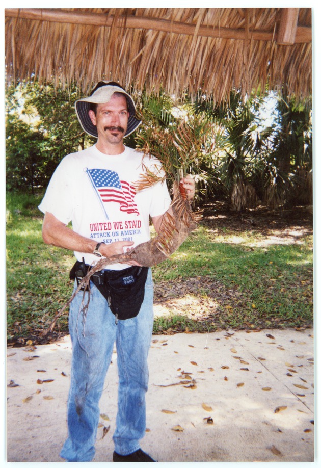Dean Reynolds holding coontie root