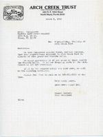 [1992-03-05] Letter from Elmore Kerkela, Vice President Arch Creek Trust, to Yardmaster of Florida East Coast Railway, March 5, 1992