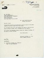 [1985-06-24] Letter from Charles W. Baldwin, Jr., P.E. Chief, Highway Division, to Mr. Tom Fratz, Permit Administrator South Florida Water Management, Miami, Florida, June 24, 1985