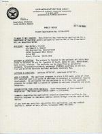 Public notice - Permit Application no. 871PG-20976, October 1987