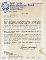 [1988-07-01] Letter from Tilford C. Creel, Deputy Executive Director South Florida Water Management District, to Carol Helene, President Arch Creek Trust, July 1, 1988