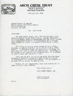 [1992-02-21] Letter from Elmore Kerkela, Vice President Arch Creek Trust, to United States of America Environmental Protection Agency, February 21, 1992