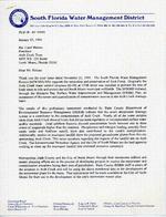 Letter from Tilford C. Creel, Executive Director South Florida Water Management District, to Carol Helene, President Arch Creek Trust, January 25, 1994