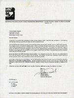 Letter from Gorman Daniels, Metro-Dade Parks & Recreation Dept. Assistant Director Operations Management, to Elmore Kerkela, Arch Creek Trust, April 28, 1993