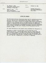 [1984-10-10] Memorandum from Robert S. Carr, Archaeologist Historic Preservation Board, to Ronald J. Szep, Enforcement Division Chief Building & Zoning Dept, October 10, 1984
