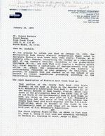 Letter from Robert Carr, Historic Preservation Board Acting Director, to Elmore Kerkela, Arch Creek Trust, January 19, 1995