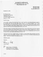 [1996-12-10] Letter from Henny Roth to Thomas Logue, Assistant County Attorney Metro-Dade County, December 10, 1996