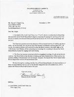 Letter from Maureen Harwitz to Darcee Siegel, City of North Miami Beach, November 2, 1997