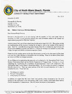 [1999-12-23] Letter from Thomas Vageline, City of North Miami Beach Community Development Director, to Maureen Harwitz, December 23, 1999