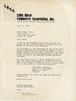 Letter from Annette Eisenberg, Program Coordinator Little River Commerce Association Inc., to Steve Clark, Mayor Dade County, Miami, Fla., March 2, 1981