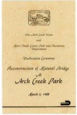 Dedication Ceremony Reconstruction of Natural Bridge, March 5, 1988