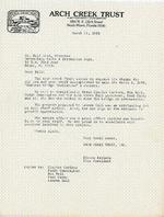 Letter from Elmore Kerkela, Vice President Arch Creek Trust, to Bill Bird, Metro-Dade Parks & Recreation Dept. Director, March 16, 1988