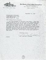 Letter from Rev. Charles L. Eastman, Vice President of Arch Creek Trust, to Police Chief O'Connell North Miami Police Dept. September 21, 1982