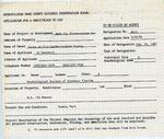 Application for a Certificate to Dig, April 26, 1985