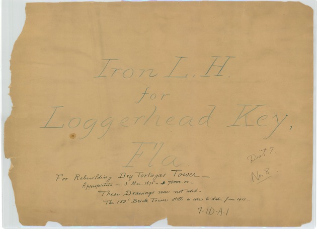 Iron L.H. for Loggerhead Key, Fla.