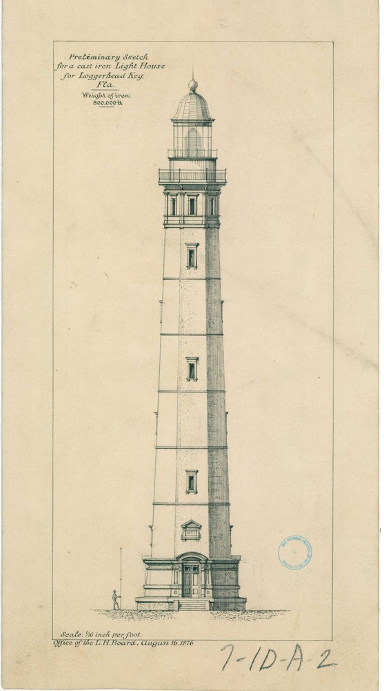 Preliminary Sketch of Loggerhead Key Lighthouse.