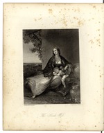 Lithograph of woman and sleeping child