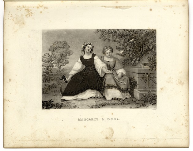 Lithograph of Margaret and Dora