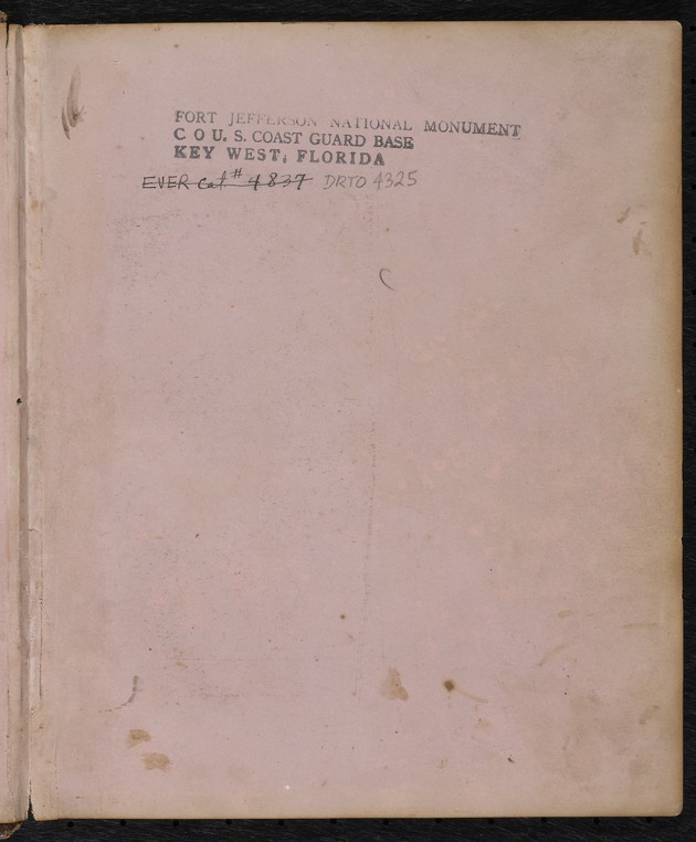 Inner page with archive information stamp