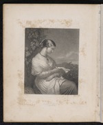 Lithograph of a woman reading a letter