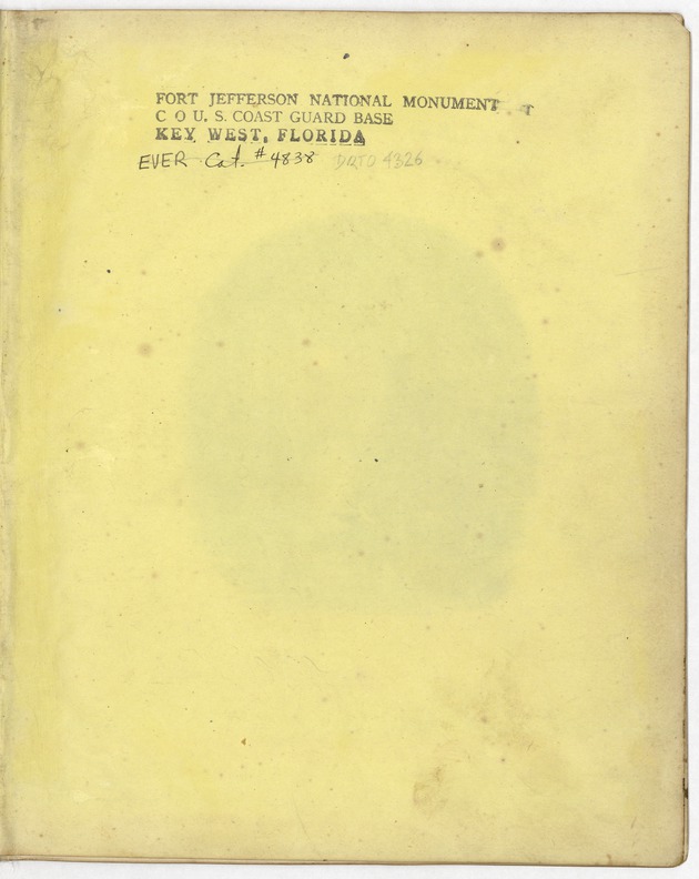 Inner page with archive information stamp