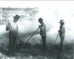 Burning off grass