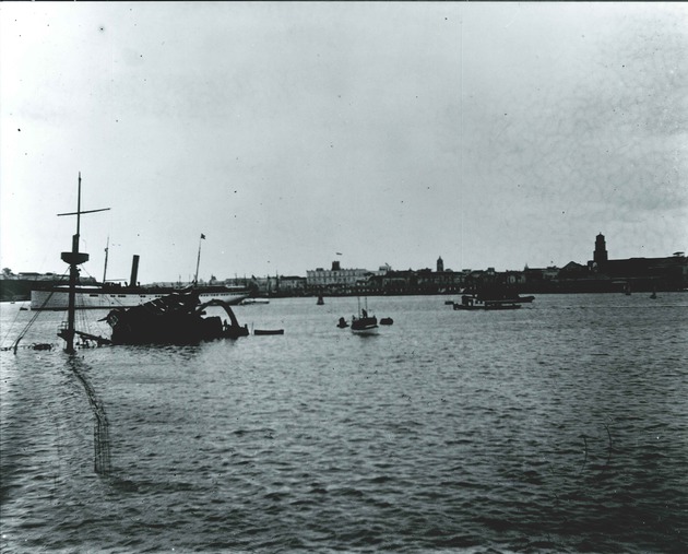 U.S.S. Maine, partially submerged