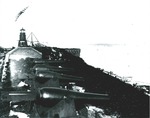 View of guns on barbette