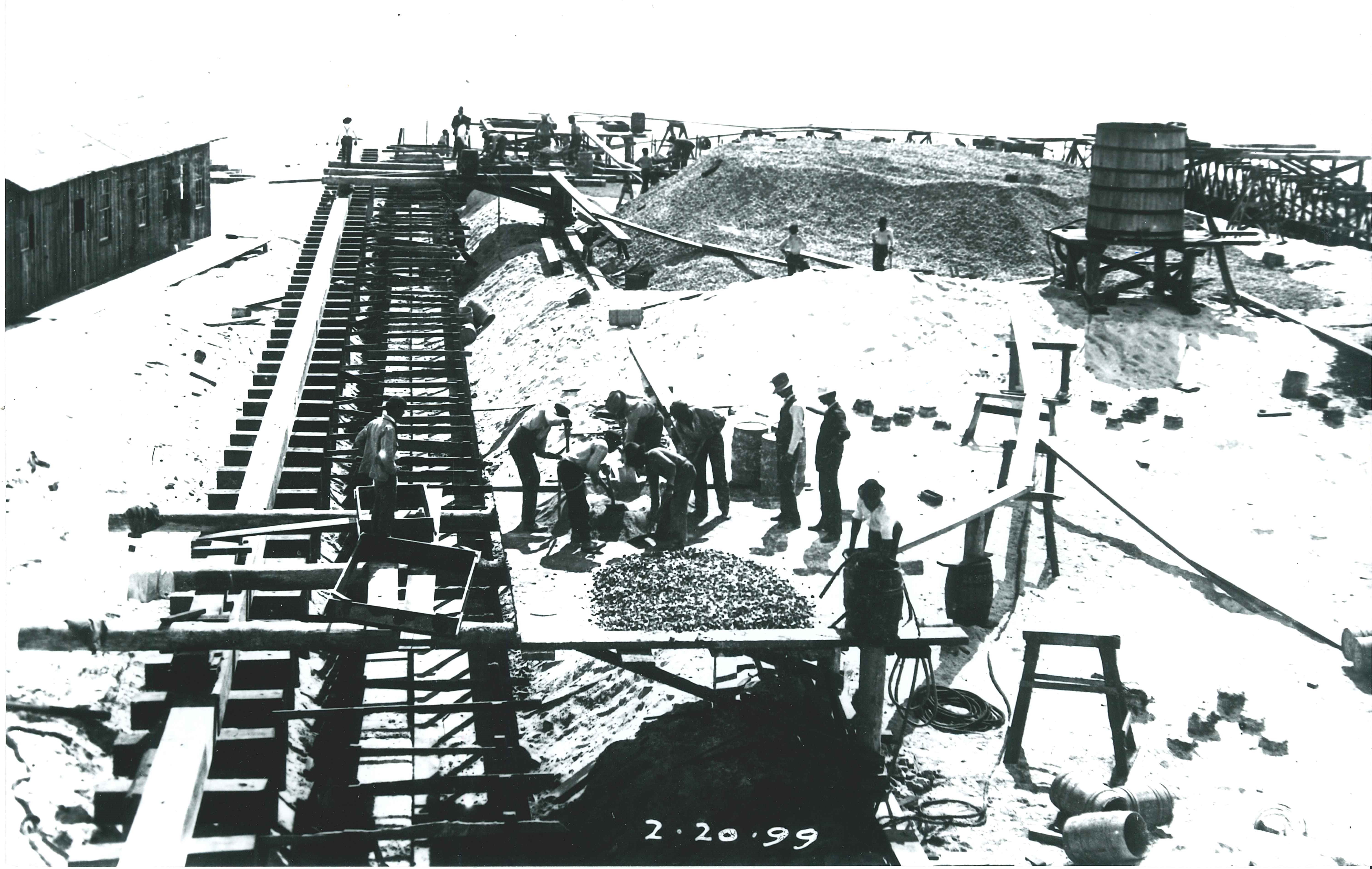 Coaling dock construction