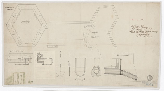 Plan of Kitchen to Officers Quarters - 