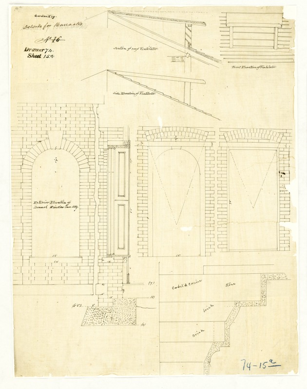 Plans of Windows of Officers Quarters