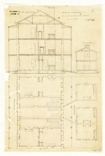 Sketch showing the position of the temporary buildings