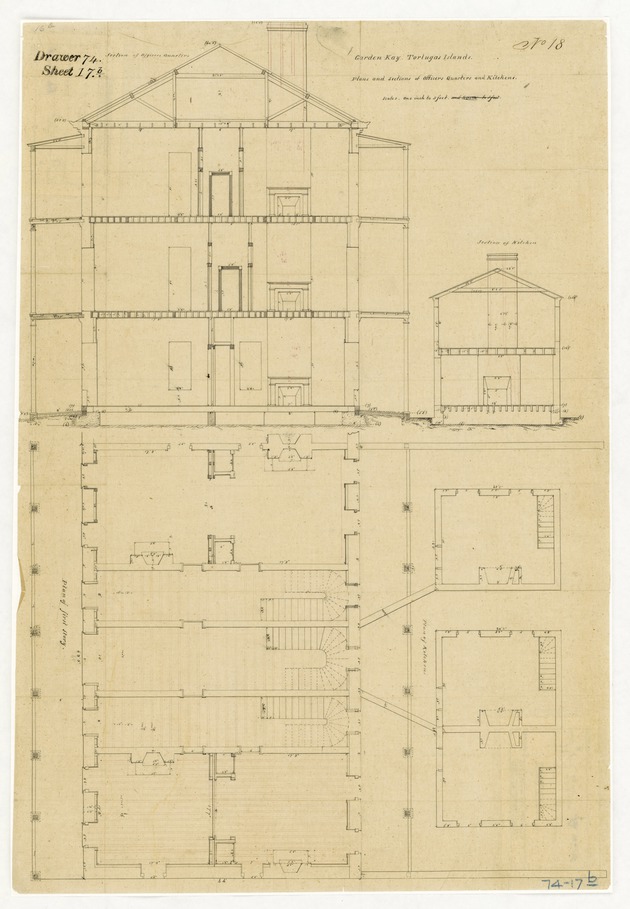 Sketch of the Fort projected for Garden Key, Florida