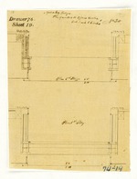 Sketch of plan section and position of cisterns and sluices for counterscrap wall