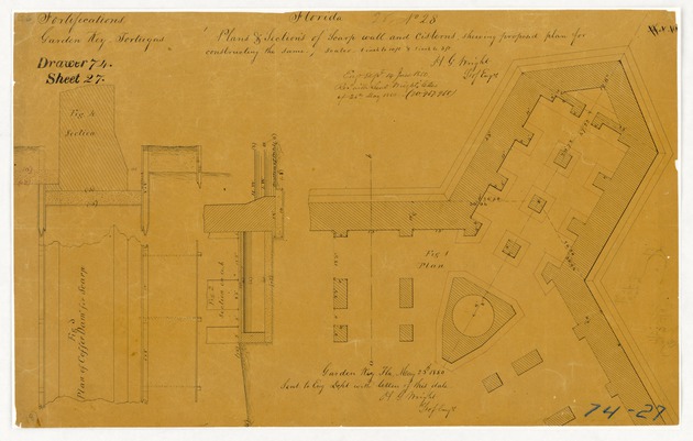 Plan of Fort Jefferson, Garden Key
