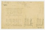 Sections and elevations of main drains and outlet