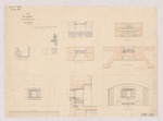 Plan and Sections of Roof-Drainage, Barbette Platform, and Bastions