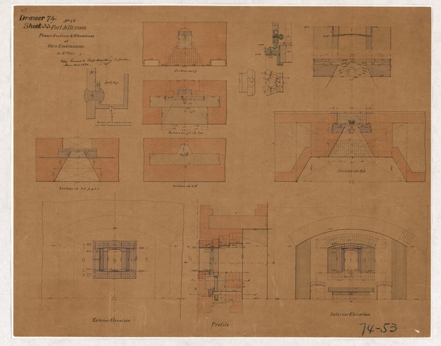 Sketch for receiving and distributing Ordnance, Commissary and Quartermaster stores