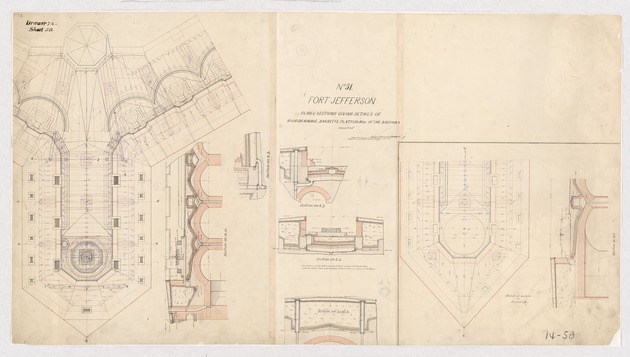 Sketch of Traverse Circles for Barbette Guns