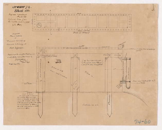 Fort Jefferson work completed in 1862 and 1863