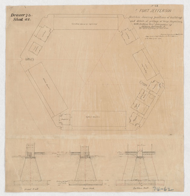 General Plan of Fort Jefferson with Barbette