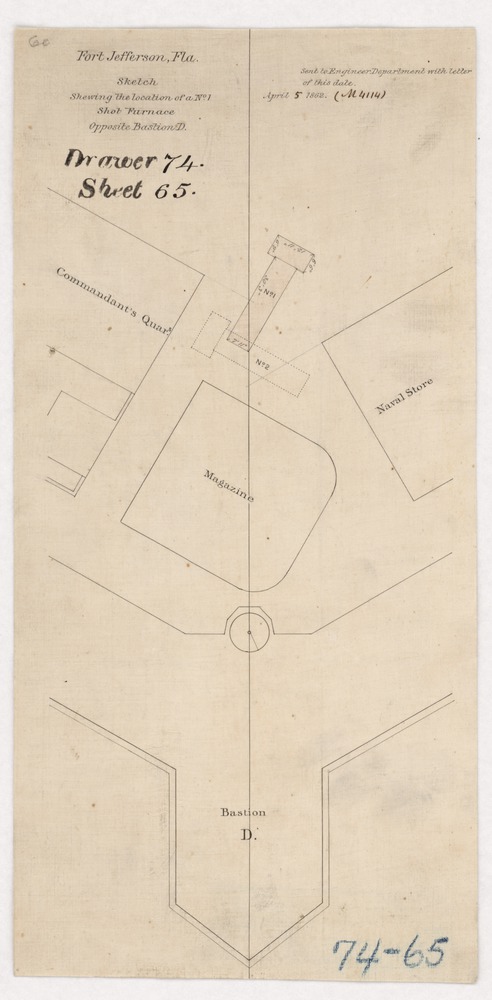 Plan and Sections of Fort Jefferson